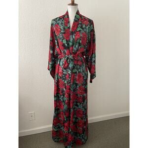 Victoria's Secret Vintage Sleepwear Robe Belted Multicolor Floral